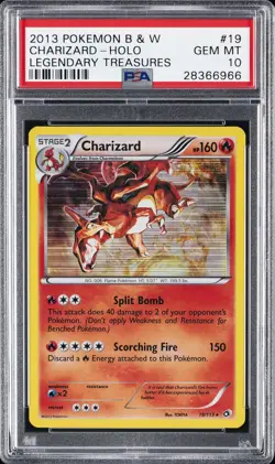 2013 POKEMON B&W LEGEND TREASURES #19 CHARIZARD-HOLO PSA 10 - Image 1