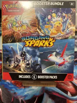 Pokemon TCG Scarlet & Violet Surging Sparks Booster Bundle 6 Packs, New Sealed - Image 1