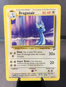Pokemon TCG Dragonair #22/130 Base Set 2 Unlimited Non Holo Rare WOTC VTG 2000 - Image 1