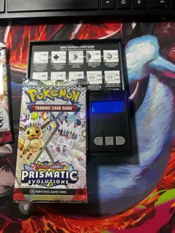 VERY HEAVY! GOD PACKUUU 22.44 - 22.60g Prismatic Evolutions Pokemon X 4 Packs - Image 3