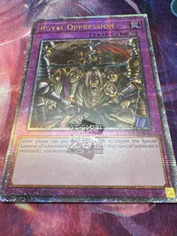 MISPRINT Yugioh Royal Oppression RA04-EN120 quarter century secret rare nm 1st - Image 1