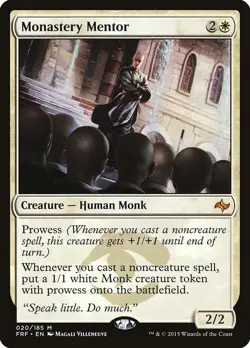 Monastery Mentor Fate Reforged HEAVILY PLD White Mythic Rare MAGIC CARD ABUGames - Image 1