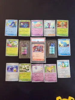 PSA graded pokemon card 9 Mint Lot 13 Shiny 2 Set Dice EX HOUNDOOM RARE LOW BID - Image 1