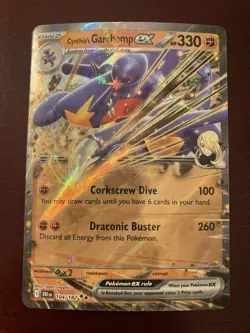 Cynthia's Garchomp ex 104/182 Sv10: Destined Rivals Holo Pokemon TCG Card - Image 1