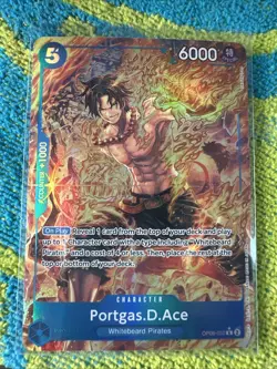 OP08-052 Portgas.D.Ace R Alt Art One Piece TCG English Card - Image 1