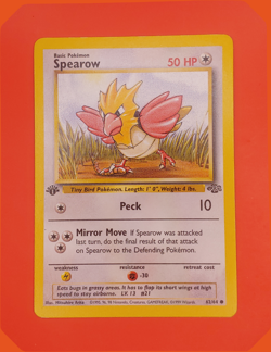 Spearow 62/64 Common 1st Edition - Jungle Set- LP/NM Pokemon Card WOTC - Image 1
