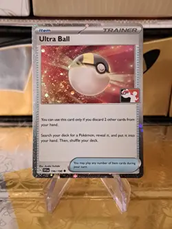 Ultra Ball Cosmic Holo Pokemon Prize Pack Series 3 Promo Stamped Card NM/LP - Image 1