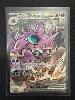 Team Rocket’s Nidoking EX SIR Destined Rivals NM Pokemon Card 233/182 - Image 1