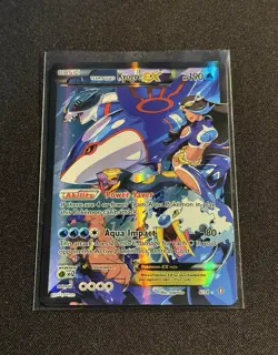 Pokemon TCG Team Aqua's Kyogre EX Double Crisis Holo Full Art Card 6/34 - Image 1