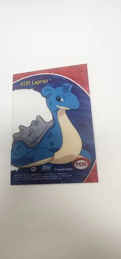 Lapras Clear Card Pokemon (Topps Tv Animation) Series 3 #PC10 #131 RARE - Image 2
