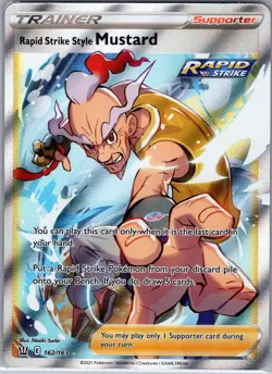Rapid Strike Style Mustard 162/163 Full Art - Battle Styles - Pokemon Card - NM - Image 1