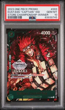 Eustass "Captain" Kid WINNER (P-003 P) PSA 10 - One Piece Card Game ENGLISH - Image 1