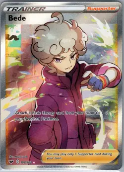 Bede 199/202 SWSH01: Sword & Shield Base Set - Pokemon Card - NM - Image 1
