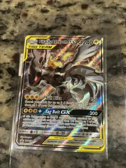 Pokemon Pikachu & Zekrom GX SM168 Full Art Tag Team Promo Card - Image 1