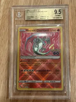 Pokemon TCG Radiant Charizard Pokemon Go Card 011/078, BGS 9.5 Gem Mint - Image 1