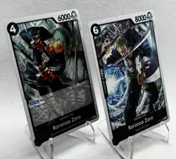 One Piece CCG Roronoa Zoro 2x Card Bundle ENGLISH OP10-095 + ST14-013 PACK FRESH - Image 2