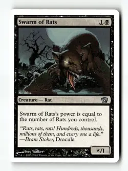 MTG | Swarm of Rats | 8th Edition | Regular | Moderately Played | English - Image 1