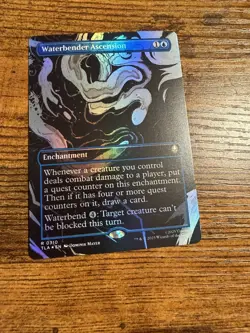 MTG Magic The Gathering Avatar Borderless Showcase FOIL Waterbender Ascension - Image 1