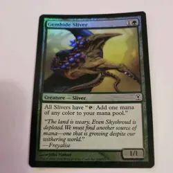1x FOIL Gemhide Sliver Time Spiral MTG MAGIC THE GATHERING NEVER PLAYED NM - Image 1