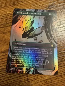 MTG Magic The Gathering Avatar Borderless Showcase FOIL Earthbender Ascension - Image 1