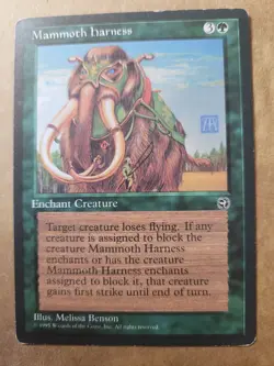 Mammoth Harness Homelands MTG Magic 1995 English Green (Melissa Benson) LP - Image 1