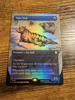 MTG Magic The Gathering Avatar Borderless Showcase FOIL Tiger-Seal - Image 1