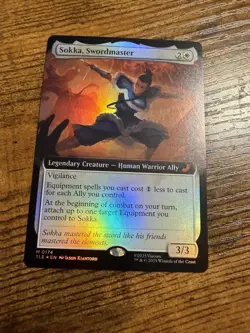MTG Magic The Gatherin Avatar Extended Art Eternal FOIL Sokka Swordmaster Mythic - Image 1