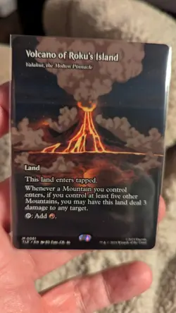 1x Volcano of Roku's Island - Valakut, the Molten Pinnacle Borderless NM MTG x1 - Image 1