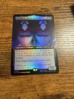 MTG Magic The Gatherin Avatar Extended Art Eternal FOIL Lo and Li Royal Advisors - Image 1