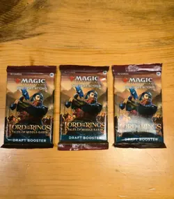 Lot of 3 Magic: The Gathering LOTR Tales of Middle-Earth Draft Booster Packs - Image 1