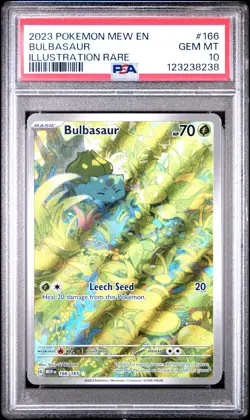 2023 POKEMON MEW EN-151 ILLUSTRATION RARE #166 BULBASAUR PSA 10 - Image 1