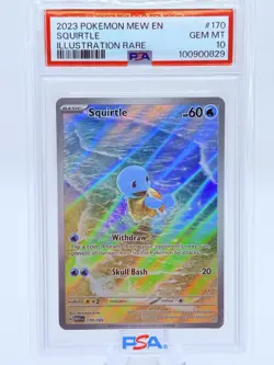 2023 POKEMON MEW EN ILLUSTRATION RARE #170 SQUIRTLE PSA 10 - Image 1