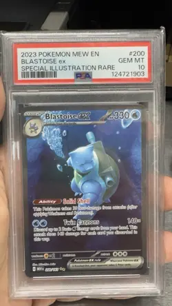 2023 Pokemon 151 Blastoise ex #200 Special Illustration Rare PSA 10 GEM MINT - Image 1
