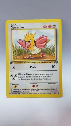 POKEMON TCG 1ST EDITION SPEAROW 62/64 JUNGLE LP - Image 1