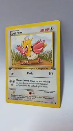 POKEMON TCG 1ST EDITION SPEAROW 62/64 JUNGLE LP - Image 2