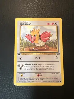 * Spearow 62/64 1st edition Jungle Common WOTC 1999 Pokemon Vintage 1999 LP - Image 1
