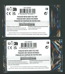 Lot of (2) 2023 Pokemon x Van Gogh Pikachu with Grey Felt Hat Promo Sealed - Image 2