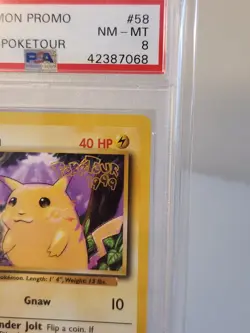 Pokemon PIKACHU PokeTour 1999 Stamped 58/102 Australia Promo Exclusive PSA 8 - Image 2