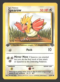 Spearow Jungle #62/64 Pokemon 1st Edition - Image 1
