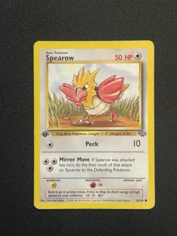 Spearow 62/64 1st Edition Jungle Pokemon TCG WotC Vintage HP - Image 1
