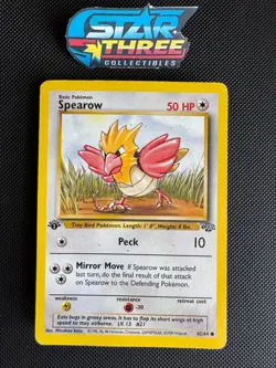 Pokemon - Jungle 1st edition - Spearow 62/64 - Common MP - Image 1
