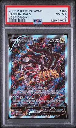 2022 Pokemon Giratina V Alt Art 186/196 Lost Origin PSA 8 - Image 1