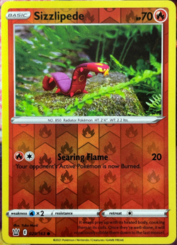 Sizzlipede Reverse Holo - 029/163 - Battle Styles Pokemon 2021 - Image 1