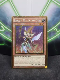 Yugioh Lemon Magician Girl MVP1-ENG51 Gold Rare 1st Edition LP - Image 1