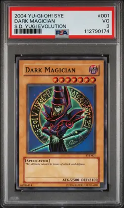 2004 SYE YU-GI-OH! STARTER DECK YUGI EVOLUTION #001 DARK MAGICIAN PSA 3 - Image 1