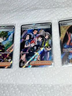 Lot of 3 Pack Fresh Full Art Prismatic Evolutions Trainer Supporter Cards Group - Image 3