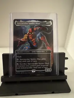 Magic The Gathering Spectacular Spider-Man Battle Damage Card Marvel Legends - Image 1