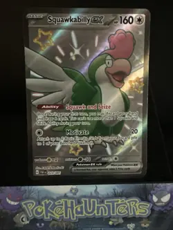 Pokemon Card Squawkabilly ex 223/091 Shiny Ultra Rare Paldean Fates Near Mint - Image 1