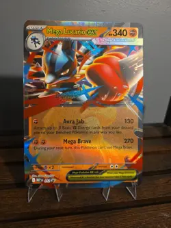 Pokemon TCG Mega Lucario EX Black Star Promo Oversized Holo Card 012 - Image 1