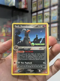 Pokemon Card 2004 DARK HOUNDOOM 37/109 Stamped Prerelease Promo Rocket Returns - Image 2